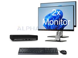 HP ProDesk 600 G6 Mini i5 10e Gen incl. 2 Monitoren + Windows 11