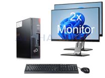 Fujitsu Esprimo D538 DT i5 8e Gen + 2x Monitor