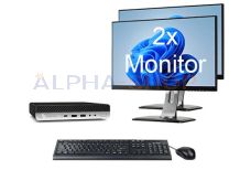 HP ProDesk 600 G4 Mini i5 + 2x Monitor