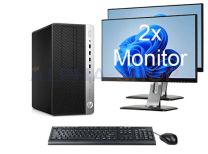 HP ProDesk 600 G4 MT i7 8e Gen + 2x Monitor