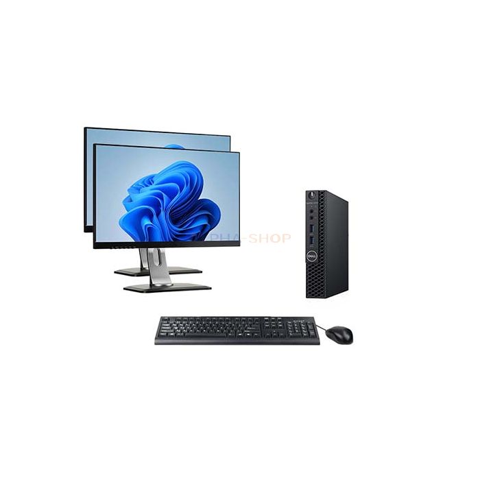 Dell OptiPlex 3070 Micro i5 9e Gen + 2x Monitor