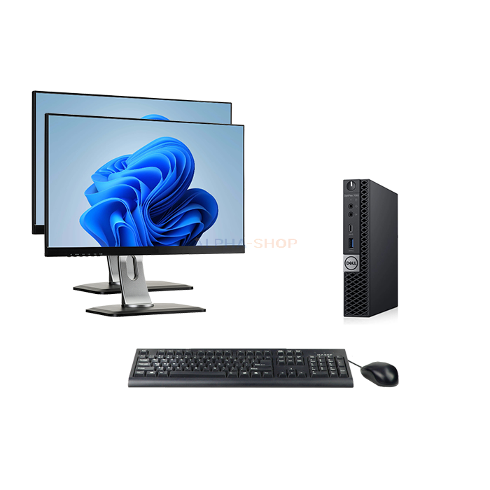 Dell OptiPlex 7060 Micro i5 8e Gen + 2x Monitor