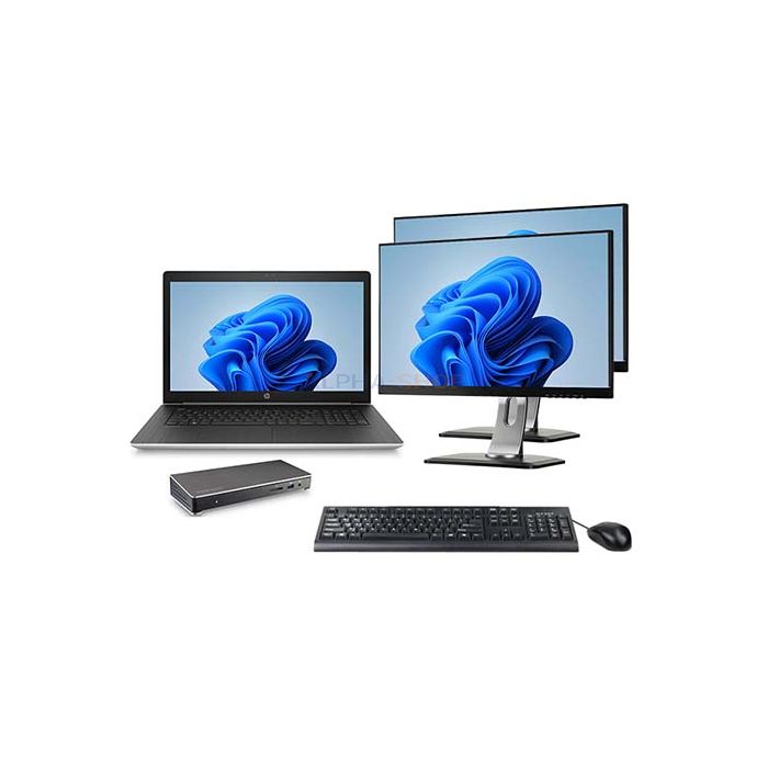 HP ProBook 470 G5 + 2x Monitor