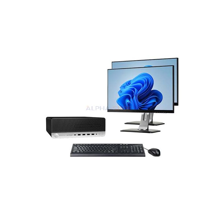 HP ProDesk 600 G5 SFF + 2x Monitor