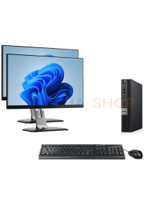 Dell OptiPlex 7060 Micro i5 8e Gen + 2x Monitor